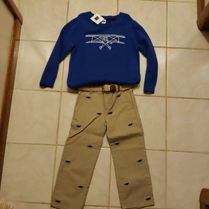 JANIE AND JACK Airplane matching set